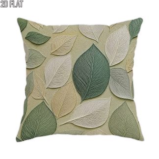 2D Flat 1pc Spring Green Nature Throw Pillow Covers Beige Olive Decorative Pillowcases One Sided Printing for Living Room Bedroom Sofa Bed Decor Without Pillow Inserts, 2D Flat