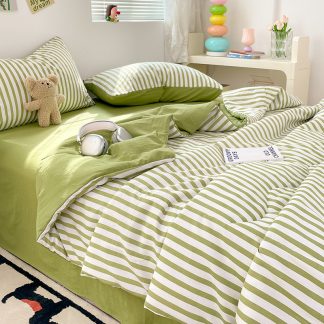 1pc Summer Single Duvet Cover, Does Not Include Pillow Insert or Pillowcase. Dark Striped Lightweight Summer Duvet Cover, Skin-friendly and Breathable, Cool and Comfortable, Soft to the Touch, Washable and Machine Washable, Suitable for All Seasons.